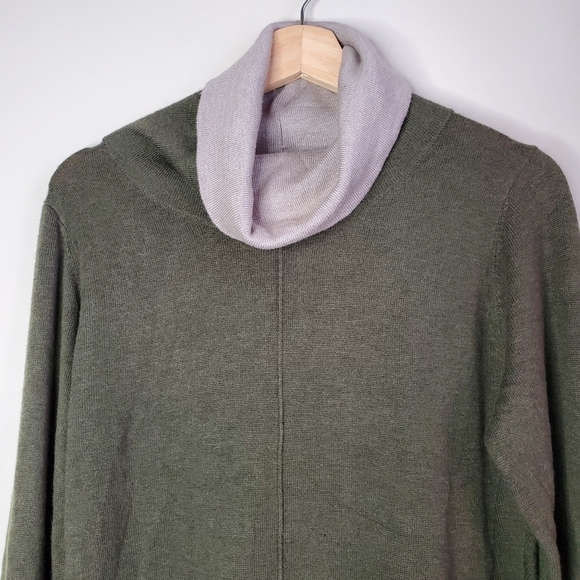 Philosophy Sweater Dress Turtleneck Olive - Picture 2 of 10